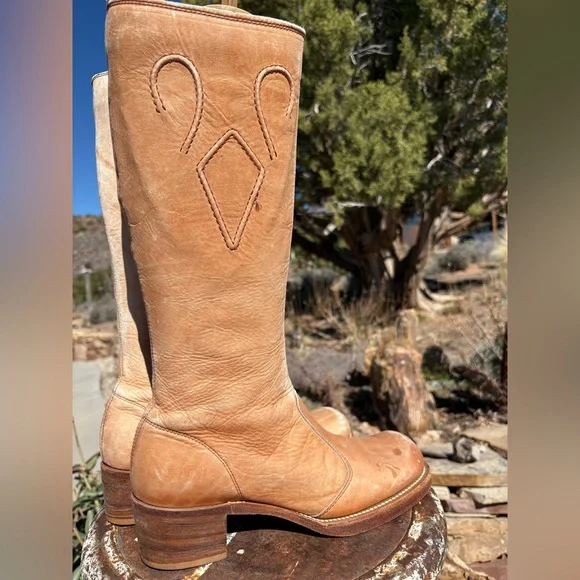 FRYE πΊπΈ Campus Pintuck Vintage Black Label Boots - Picture 12 of 16